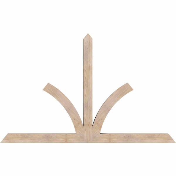 Ekena Millwork Richland Smooth Timber Gable Bracket, Douglas Fir, 108"W x 68"H x 5 1/2"D x 5 1/2"F, 15/12 Pitch GBW108X68X0606RIC00SDF - main